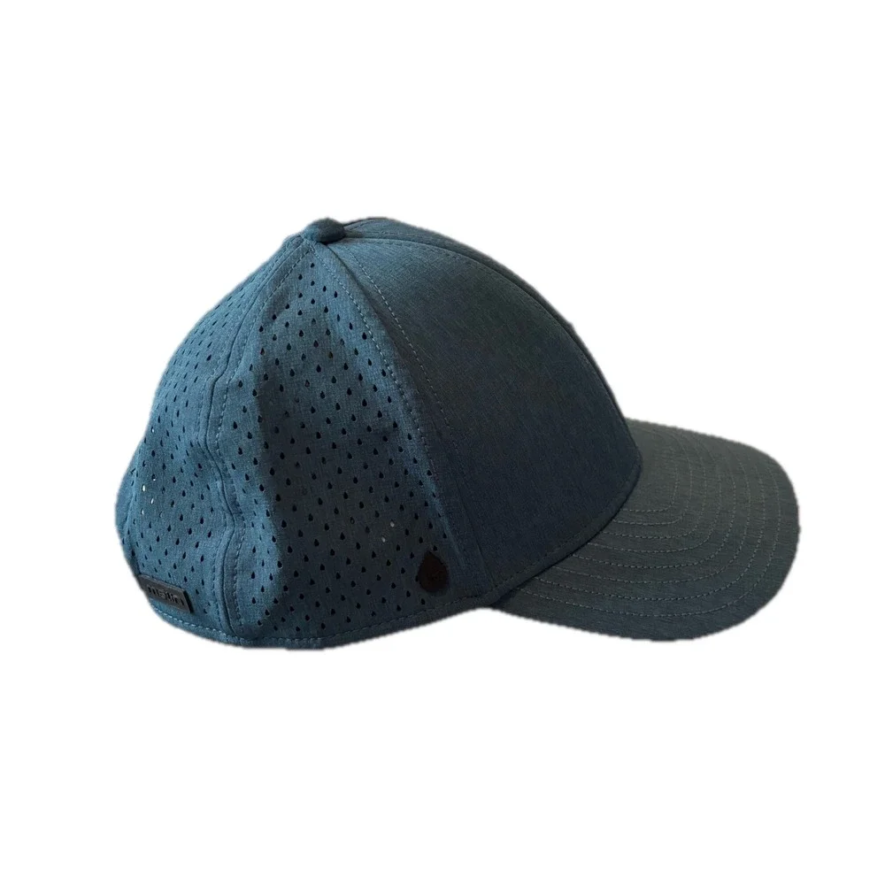 Melin A-Game Hydro Snapback Hat Slate Blue Heather Performance Baseball Cap 58cm